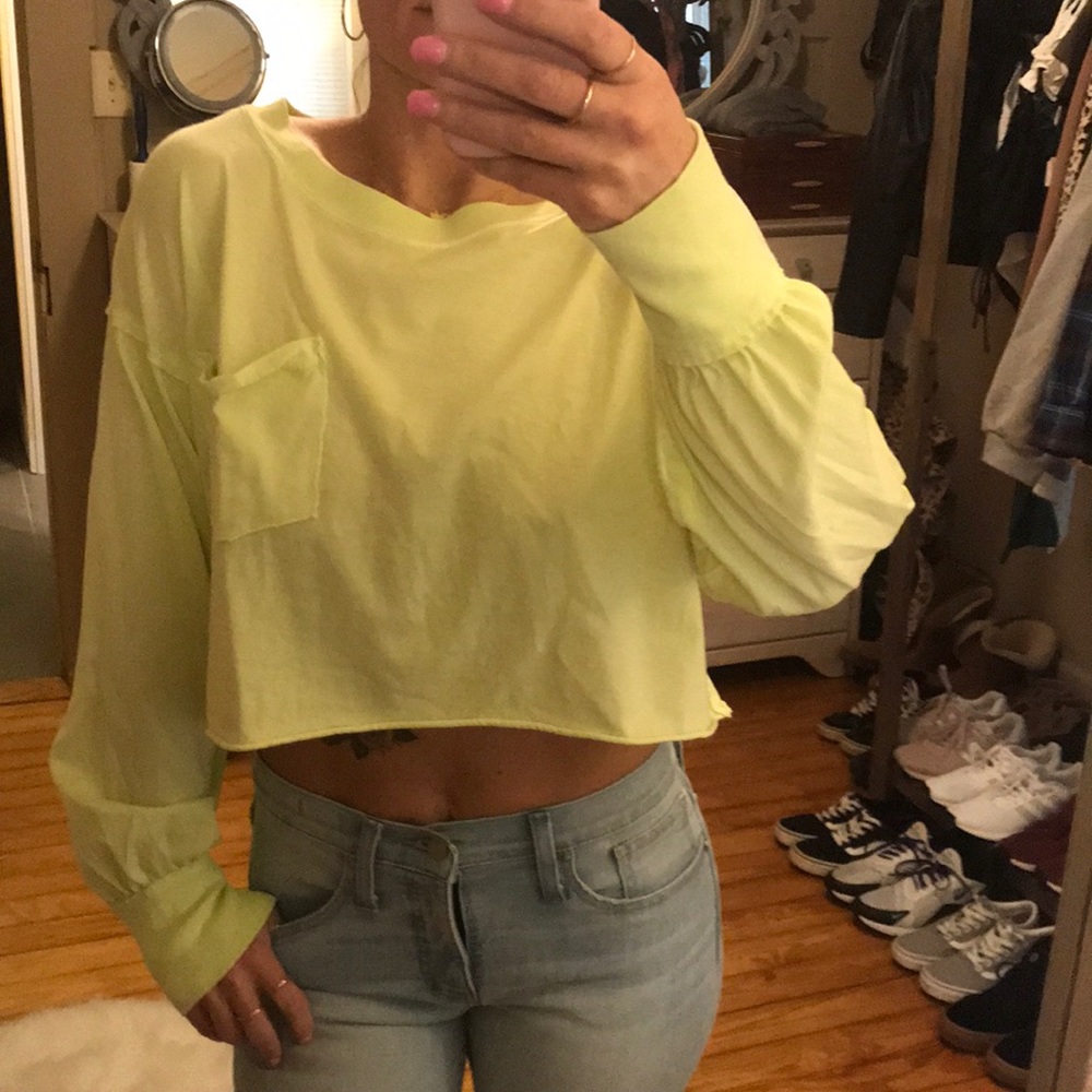 Free People Faded Neon Tee